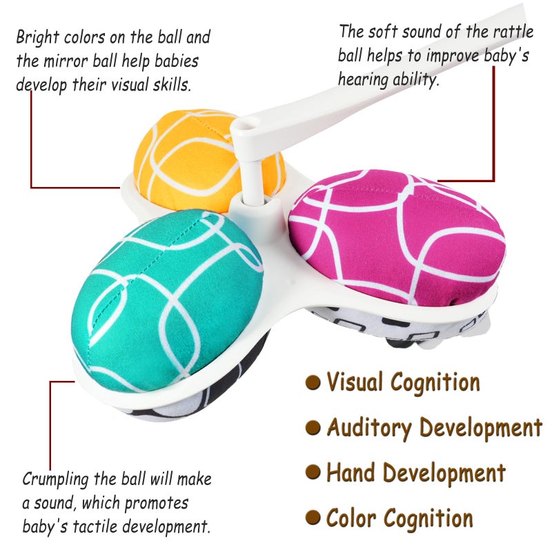 Tayerop The MamaRoo Replacement Balls (for Mamaroo Swing) Offer More Interaction and Reversible Ball Options to Complement The Multi-Coloured MamaRoo Cradle in a Set of 3 Balls - Image 2